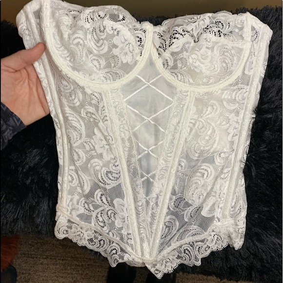 Lingerie-Bustier, Corset, white Lace, Gossard, 36Cc - Picture 2 of 14